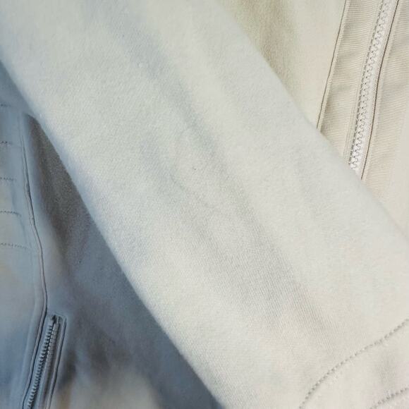 Athleta Magnolia White Moto Jacket Full Zip Fleece Lining Women's Size M - Picture 14 of 15